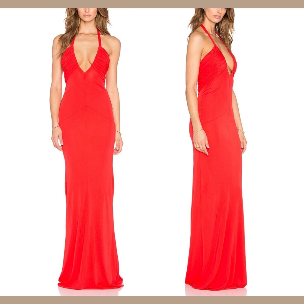NWT $495 Rachel Zoe Mamie Draped Gown‎ Dress Red [SZ 4 ]
